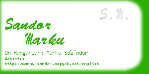 sandor marku business card